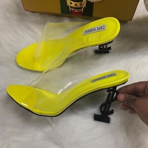 Cape Robbin Transparent Yellow Heels